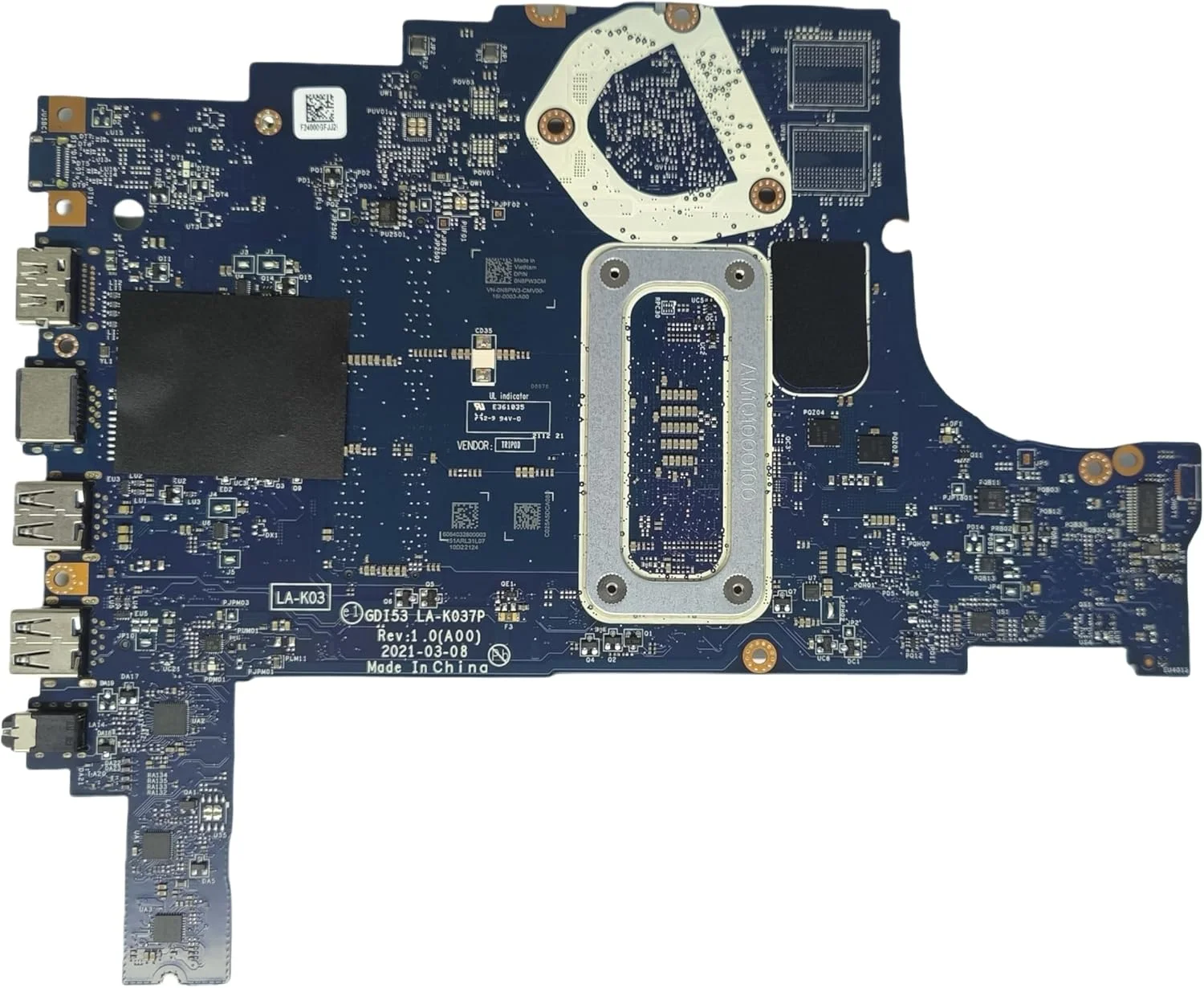 مادربرد جایگزین لپ تاپ GDI53 LA-K037P برای Dell Inspiron 3505، برد اصلی سیستم با پردازنده R3-3250U، شماره قطعه 0N8PW3 N8PW3