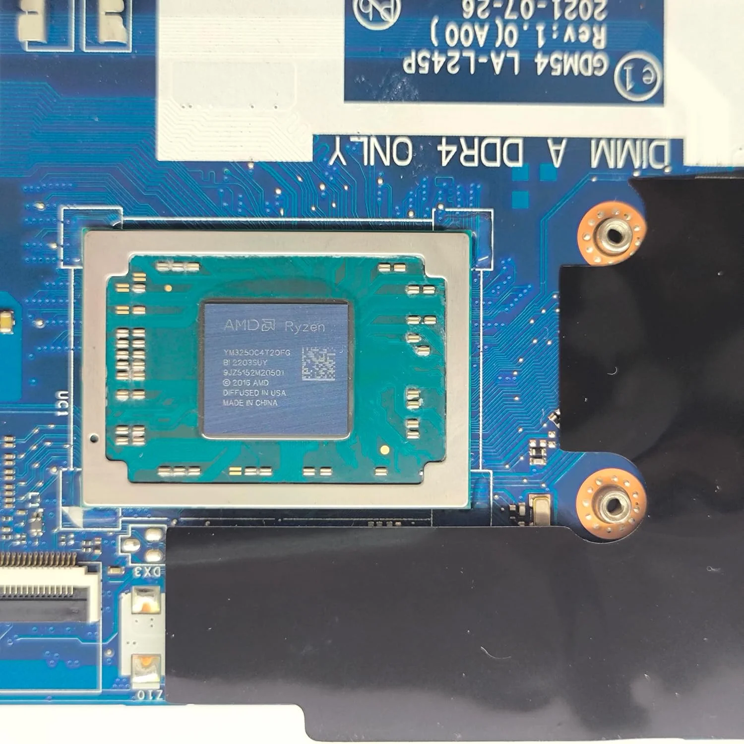 مادربرد جایگزین لپ تاپ GDM54 LA-L245P برای Dell Inspiron 15 3515، برد اصلی سیستم با پردازنده R3-3250U، شماره قطعه 0M90KV M90KV