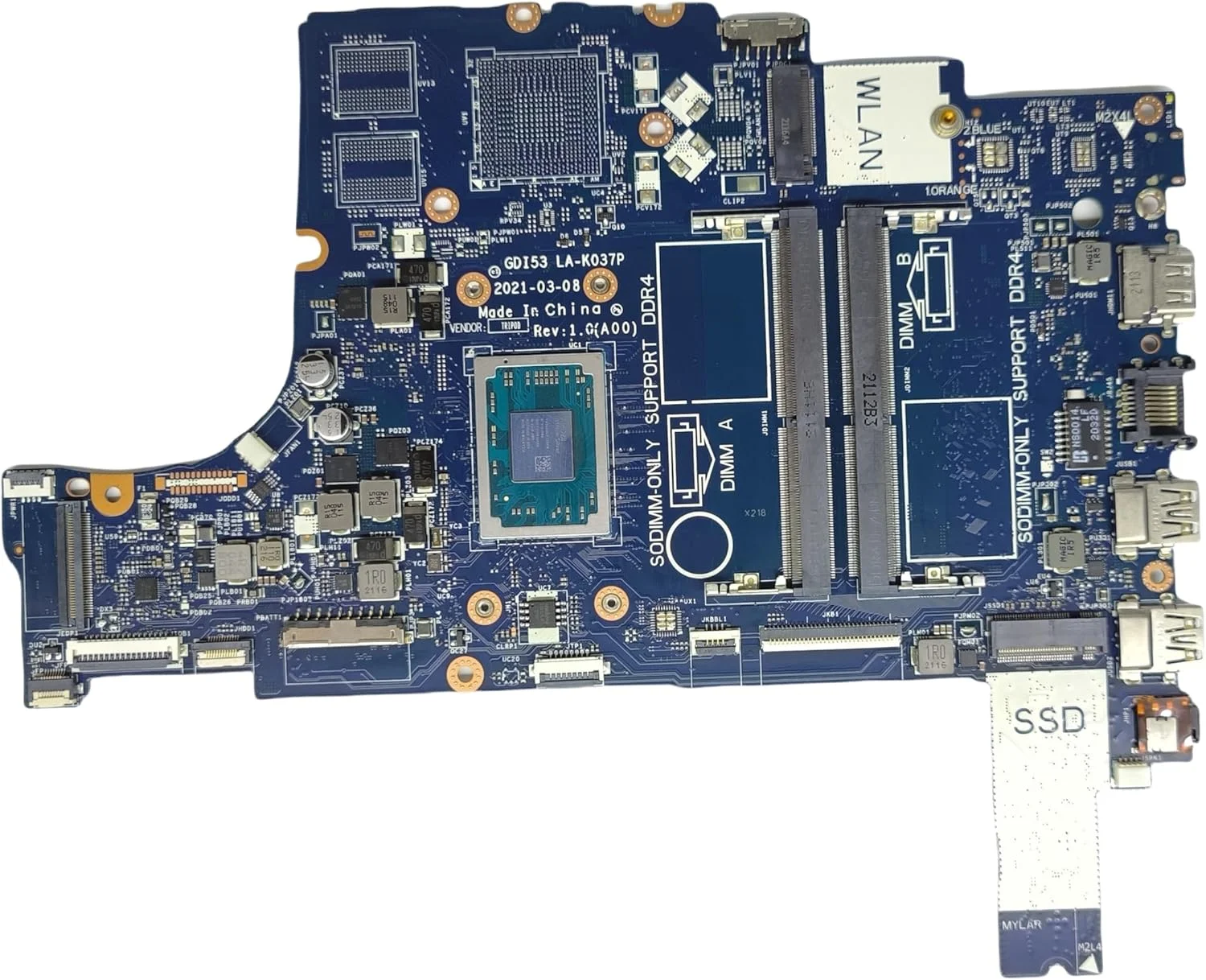 مادربرد جایگزین لپ تاپ GDI53 LA-K037P برای Dell inspiron 3505، برد اصلی سیستم با پردازنده Athlon Silver 3050U، شماره قطعه 09P2V1 9P2V1