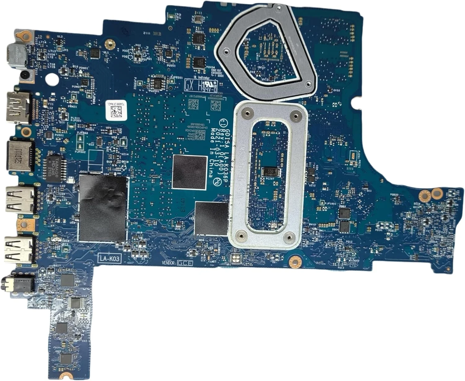 مادربرد جایگزین لپ تاپ GDI5A LA-K036P برای Dell Inspiron 3501، برد اصلی سیستم با پردازنده i5-1135G7 و گرافیک MX330 2G، شماره قطعه 0PCVD6 PCVD6 مادربرد جایگزین لپ تاپ GDI5A LA-K036P برای Dell Inspiron 3501، برد اصلی سیستم با پردازنده i5-1135G7 و گرافیک MX330 2G، شماره قطعه 0PCVD6 PCVD6