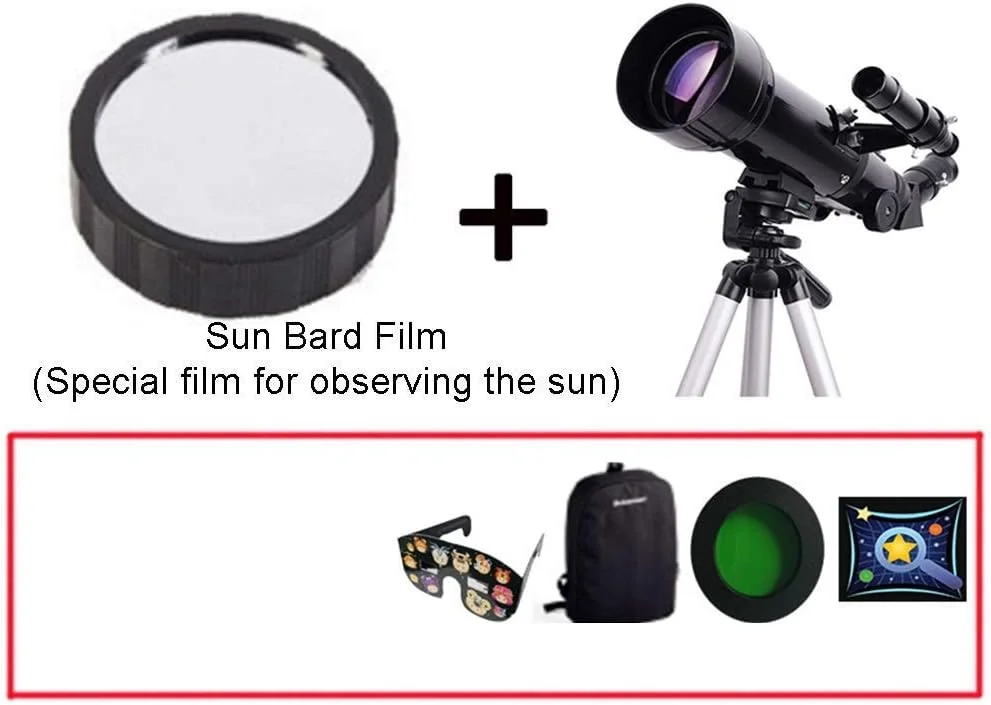 تلسکوپ های انکساری 70 میلی متری نجومی به همراه سه پایه و کیف حمل، مناسب سفر و مبتدیان