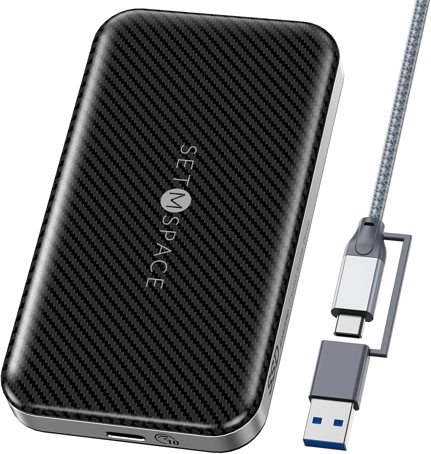 درایو حالت جامد اکسترنال USB 3.1، SSD قابل حمل با سرعت 10 گیگابیت بر ثانیه، انتقال داده با سرعت بالا تا 1210 مگابایت بر ثانیه، درایو حالت جامد برای ذخیره سازی و انتقال داده های PC، لپ تاپ و مک. (500G)