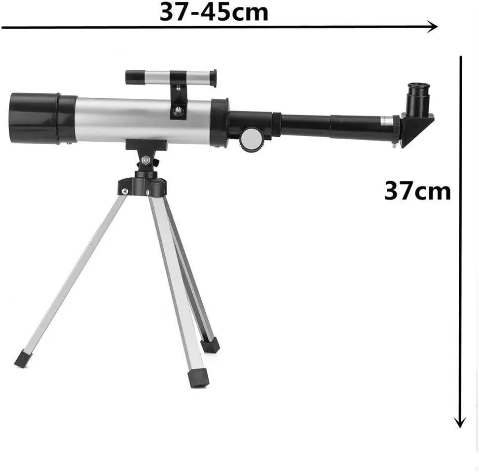 تلسکوپ نجومی بیرونی Gerrit Telescopes با لوله تلسکوپ نجومی 360x50 میلی‌متری، تلسکوپ منکسر تک‌چشمی با سه‌پایه برای کودکان و مبتدیان