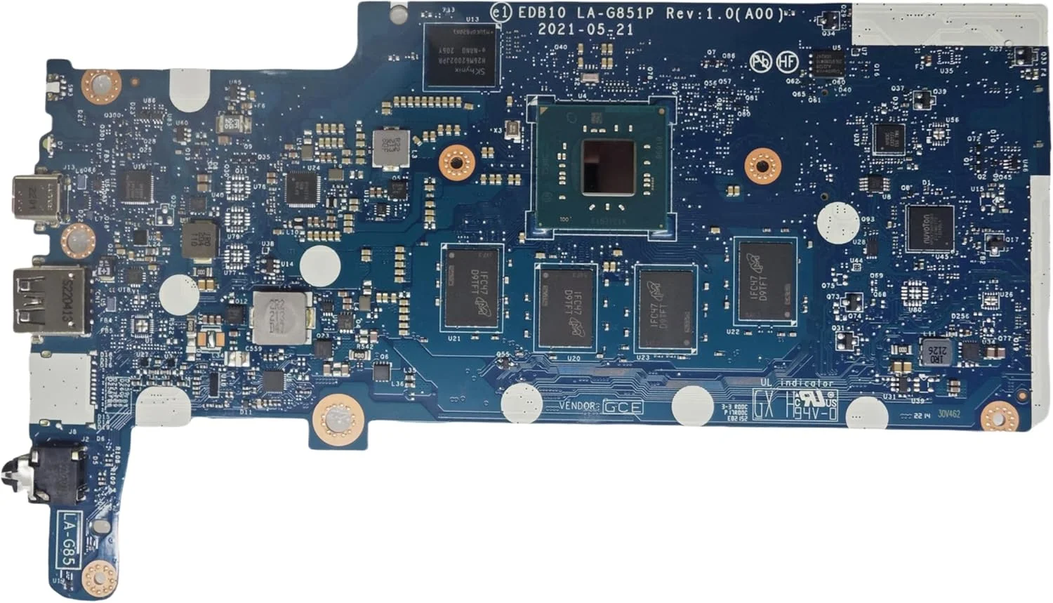 مادربرد جایگزین لپ تاپ EDB10 LA-G851P برای Dell Chromebook 3100، پردازنده N4120 1.1 گیگاهرتز دو هسته ای، 4 گیگابایت رم، 32 گیگابایت حافظه، 0M78MY M78MY (مناسب برای CHROMEBOOK 3100 2-in-1 نیست)