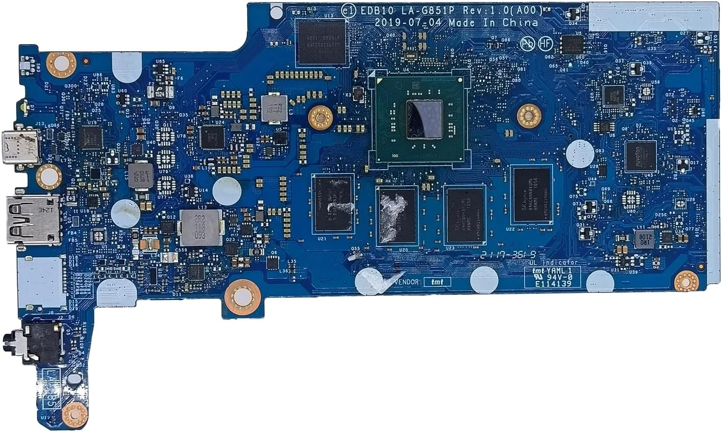 مادربرد جایگزین لپ تاپ EDB10 LA-G851P برای Dell Chromebook 3100، پردازنده N4020 1.1GHz دو هسته ای، 4 گیگابایت رم، 32 گیگابایت حافظه، 0VMPYY VMPYY (مناسب برای CHROMEBOOK 3100 2-in-1 نیست)