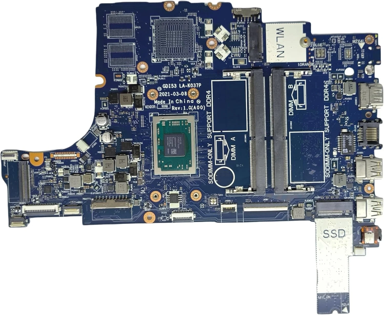 مادربرد جایگزین لپ تاپ GDI53 LA-K037P برای Dell Vostro 3405 با پردازنده Athlon Silver 3150U شماره قطعه 0H5R18 H5R18