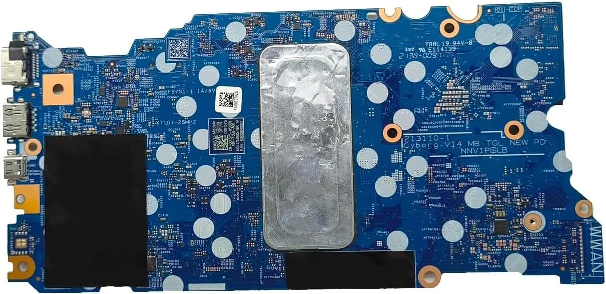 مادربرد جایگزین 0DF5Y5 DF5Y5 برای لپ تاپ Dell Vostro 15 5510 مدل 213110-1 Cyborg-V14 TGL، برد اصلی سیستم PD جدید با پردازنده i7-11370H