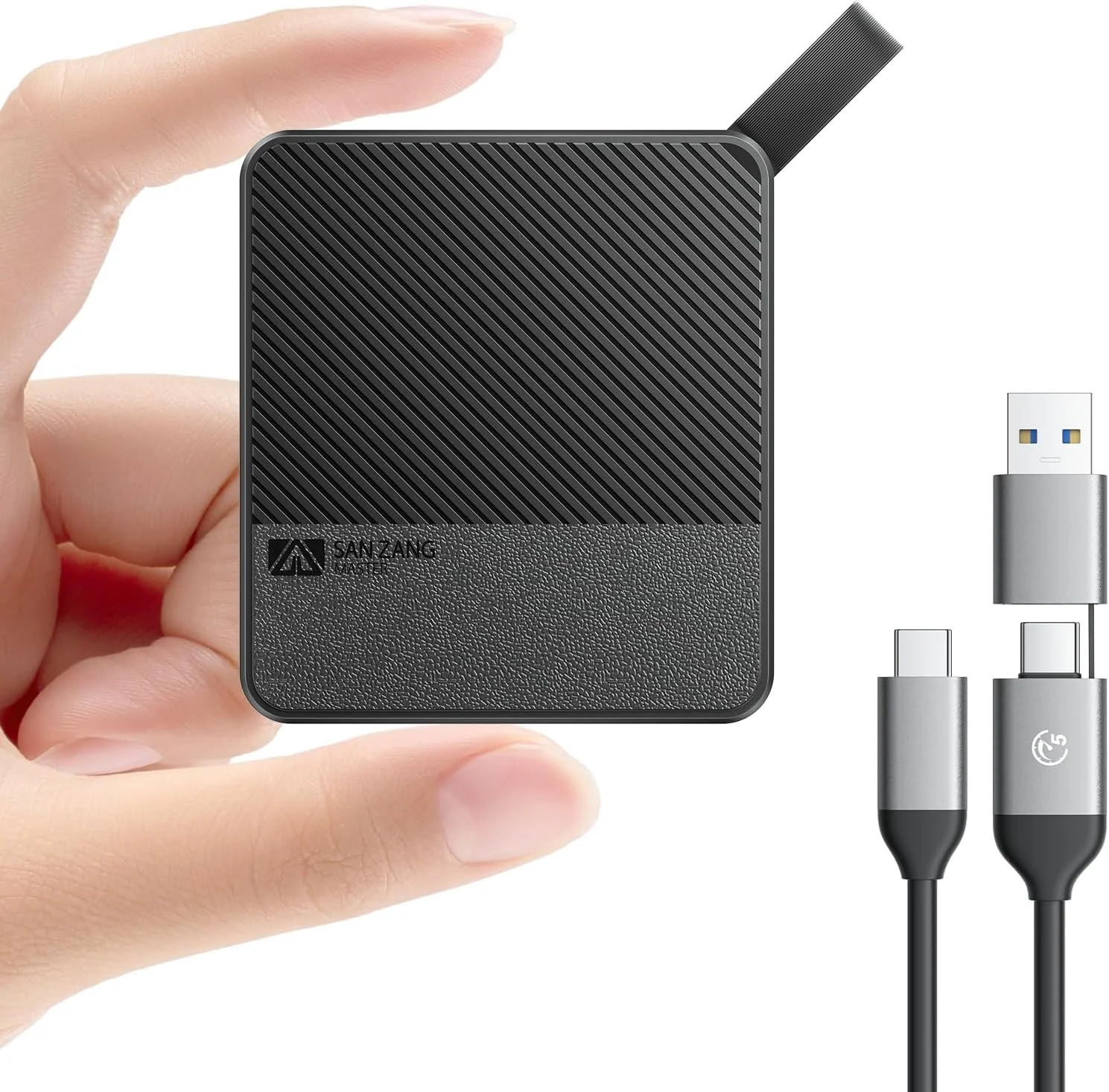 هارد اکسترنال SAN ZANG MASTER با ظرفیت 1 ترابایت، سرعت خواندن 560 مگابایت بر ثانیه، سرعت نوشتن 520 مگابایت بر ثانیه، USB 3.2 Gen.1، هارد اکسترنال برای مک، کامپیوتر، تلفن هوشمند و کنسول های بازی، مدل S5Plus