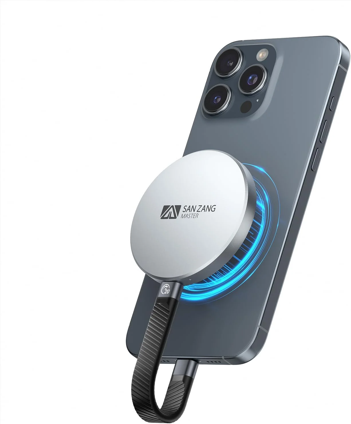 حافظه اس اس دی اکسترنال مغناطیسی فوق العاده نازک 7 میلی متری SAN ZANG MASTER با ظرفیت 512 گیگابایت، طراحی مدرن و مینیمالیستی، بدنه آلومینیومی سبک وزن، سازگار با USB-C برای کامپیوتر و لپ تاپ