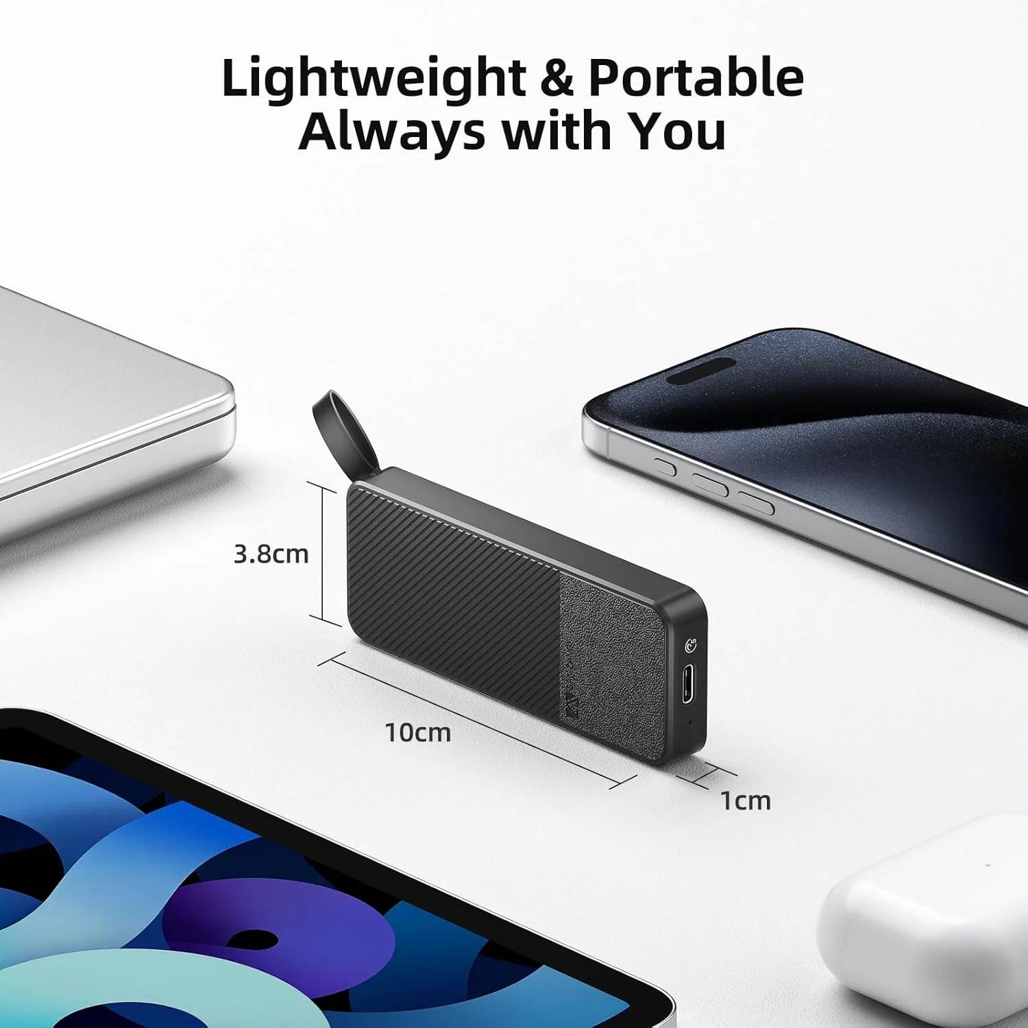 حافظه اس اس دی اکسترنال قابل حمل SAN ZANG MASTER Extreme با ظرفیت 1 ترابایت، درایوهای حالت جامد اکسترنال با کابل USB-C، سرعت خواندن 560 مگابایت بر ثانیه، سرعت نوشتن 520 مگابایت بر ثانیه، فضای ذخیره سازی قابل اعتماد برای مک، لپ تاپ، تلفن هوشمند USB-C و موارد دیگر، مشکی