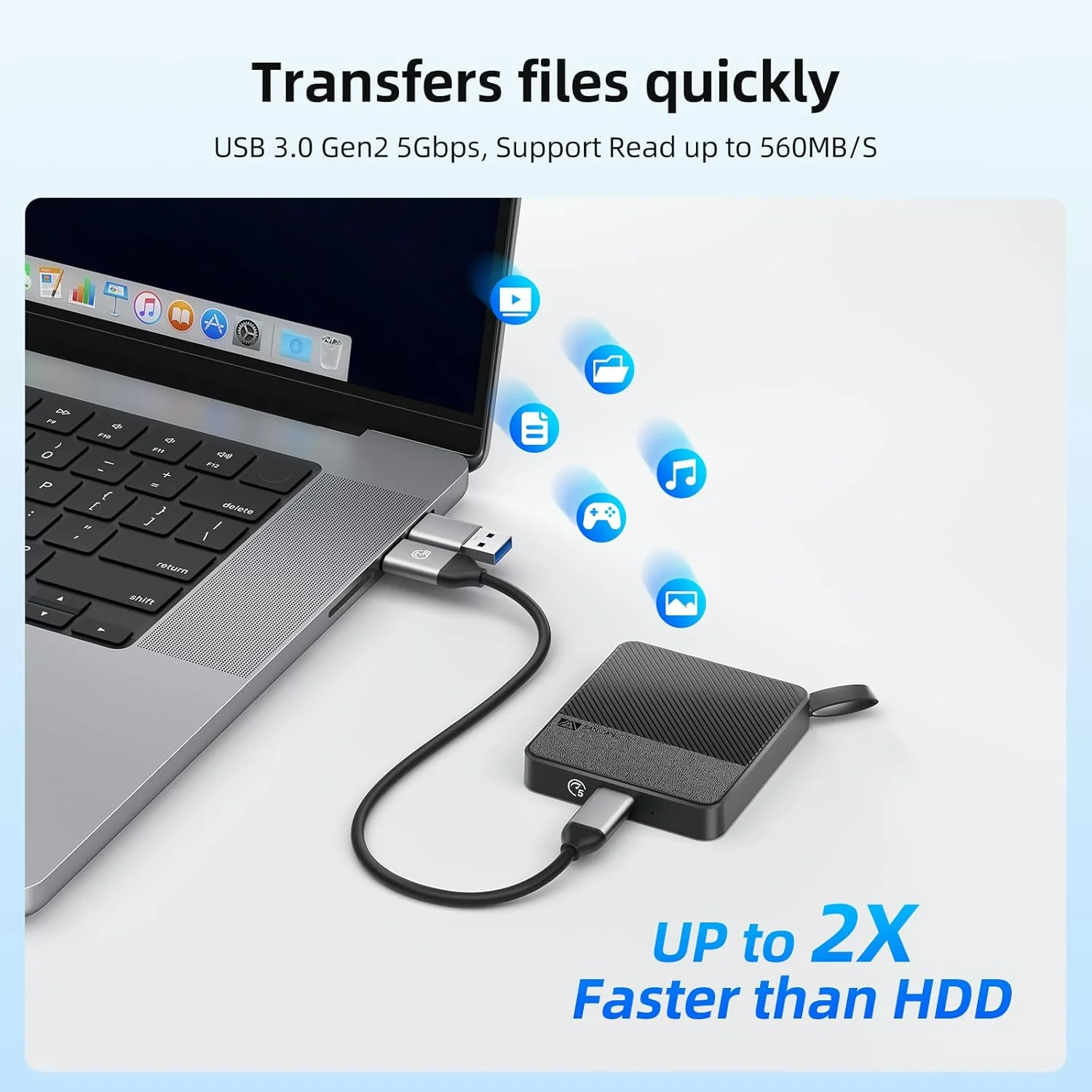 هارد اکسترنال SAN ZANG MASTER با ظرفیت 1 ترابایت، سرعت خواندن 560 مگابایت بر ثانیه، سرعت نوشتن 520 مگابایت بر ثانیه، USB 3.2 Gen.1، هارد اکسترنال برای مک، کامپیوتر، تلفن هوشمند و کنسول های بازی، مدل S5Plus