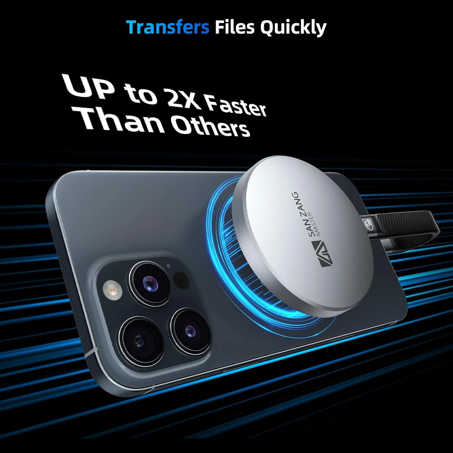 حافظه اس اس دی اکسترنال مغناطیسی فوق العاده نازک 7 میلی متری SAN ZANG MASTER با ظرفیت 512 گیگابایت، طراحی مدرن و مینیمالیستی، بدنه آلومینیومی سبک وزن، سازگار با USB-C برای کامپیوتر و لپ تاپ حافظه اس اس دی اکسترنال مغناطیسی فوق العاده نازک 7 میلی متری SAN ZANG MASTER با ظرفیت 512 گیگابایت، طراحی مدرن و مینیمالیستی، بدنه آلومینیومی سبک وزن، سازگار با USB-C برای کامپیوتر و لپ تاپ