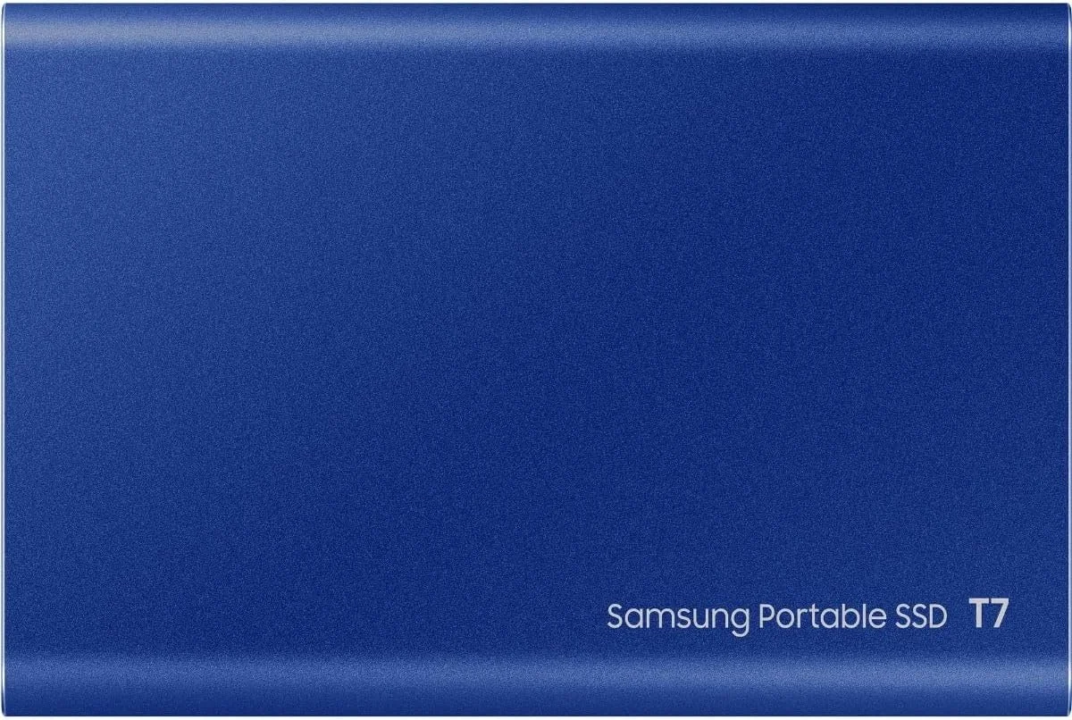 حافظه اس اس دی اکسترنال سامسونگ T7 با ظرفیت 2 ترابایت، قابل حمل، USB 3.2 Gen 2 با سرعت انتقال تا 1050 مگابایت بر ثانیه - آبی حافظه اس اس دی اکسترنال سامسونگ T7 با ظرفیت 2 ترابایت، قابل حمل، USB 3.2 Gen 2 با سرعت انتقال تا 1050 مگابایت بر ثانیه - آبی