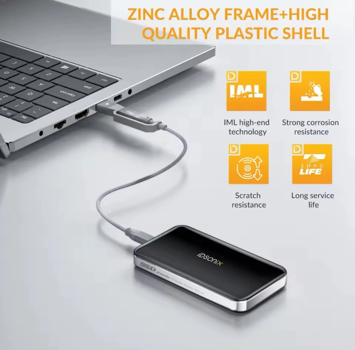 درایو حالت جامد قابل حمل 500 گیگابایت USB3.2 1050MB/S درایو حالت جامد خارجی نوع C هارد دیسک مینی دیسک حالت جامد 500G برای لپ تاپ و سایر دستگاه ها