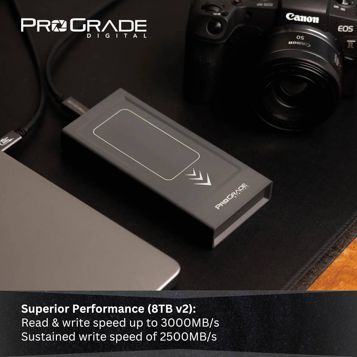 درایو SSD اکسترنال حرفه ای 8 ترابایتی v2 USB 4.0 با سرعت انتقال پایدار 2500 مگابایت بر ثانیه (PG10) از ProGrade Digital