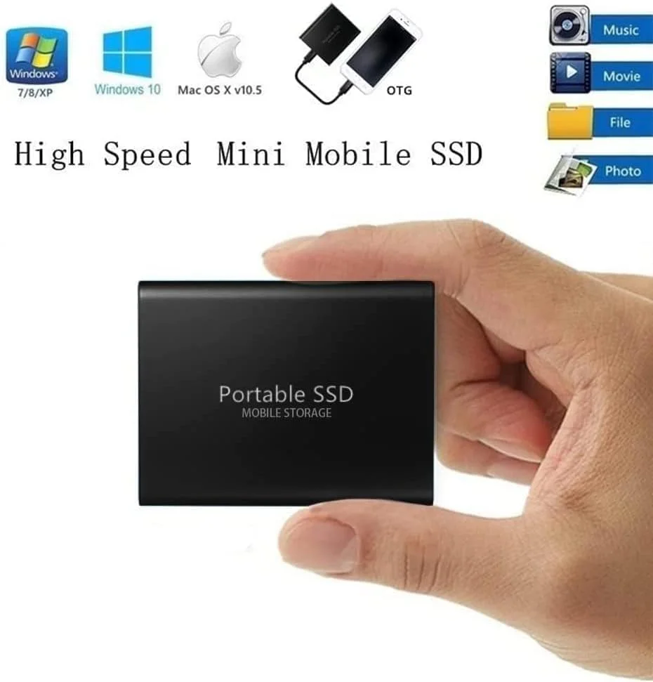 درایو SSD اکسترنال قابل حمل، ۱۶ ترابایت، USB 3.2 Type-C، سرعت خواندن ۱۰۵۰ مگابایت بر ثانیه، سازگار با PS5/PS4/کامپیوتر
