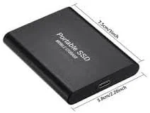 درایو SSD اکسترنال قابل حمل، ۱۶ ترابایت، USB 3.2 Type-C، سرعت خواندن ۱۰۵۰ مگابایت بر ثانیه، سازگار با PS5/PS4/کامپیوتر