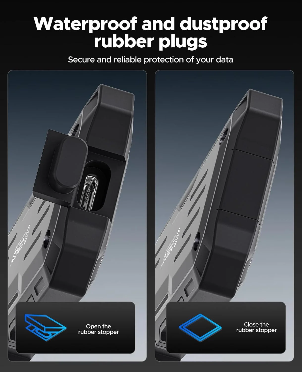 درایو حالت جامد قابل حمل 512 گیگابایتی ORICO تا 2000 مگابایت بر ثانیه USB 3.2 Gen 2x2، مقاوم در برابر آب و گرد و غبار، بدنه فلزی و لاستیکی، مناسب ورزش های پرتحرک و متخصصان فضای باز - مدل O20 درایو حالت جامد قابل حمل 512 گیگابایتی ORICO تا 2000 مگابایت بر ثانیه USB 3.2 Gen 2x2، مقاوم در برابر آب و گرد و غبار، بدنه فلزی و لاستیکی، مناسب ورزش های پرتحرک و متخصصان فضای باز - مدل O20