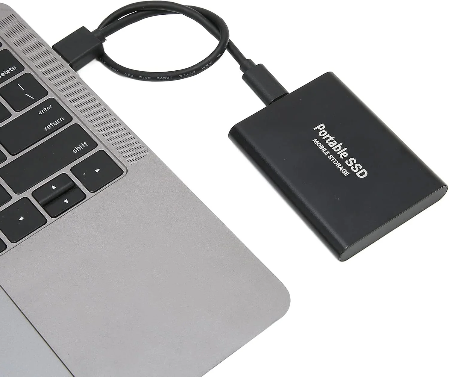 درایو حالت جامد قابل حمل اکسترنال USB3.1، سازگار با Win7 Win8 Win10 Linux برای IOS PC کامپیوتر لپ تاپ USB 3.1 USB-C به همراه کابل Type C (مشکی 32 گیگابایت)