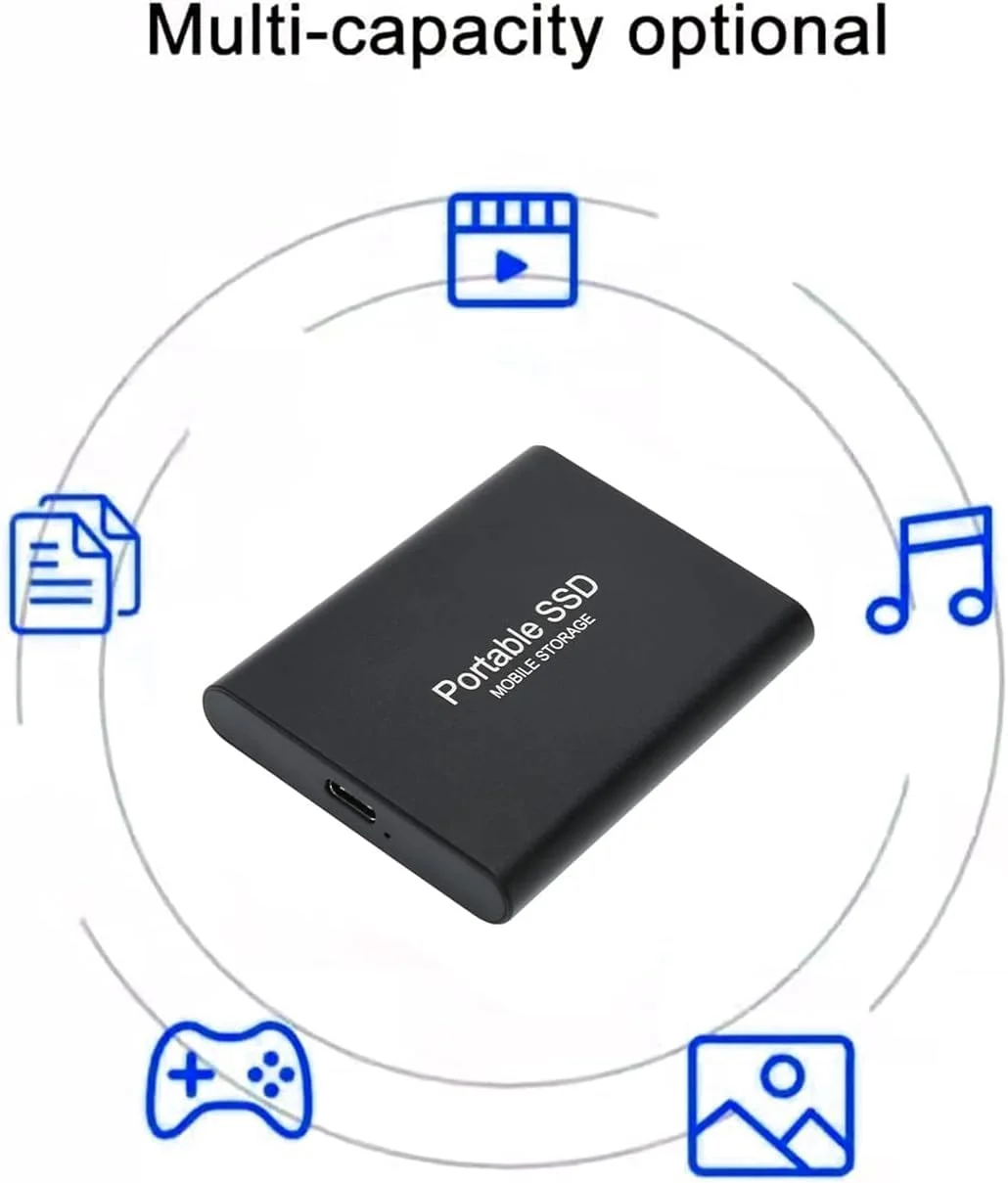 درایو حالت جامد اکسترنال قابل حمل ۱۶ ترابایتی USB 3.1 USB-C هارد دیسک اکسترنال SSD سازگار با کامپیوتر