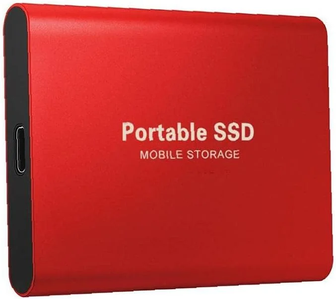 درایو SSD اکسترنال قابل حمل، USB 3.0 2 ترابایت، درایو حالت جامد ذخیره سازی با سرعت بالا، انتقال پرسرعت قرمز
