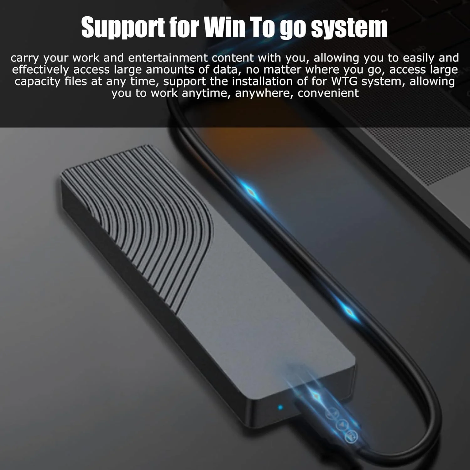 هارد درایو قابل حمل NVMe، درایو حالت جامد موبایل، SSD اکسترنال قابل حمل، درایو حالت جامد پرسرعت قابل حمل برای ویندوز، OS X، لینوکس (256 گیگابایت)