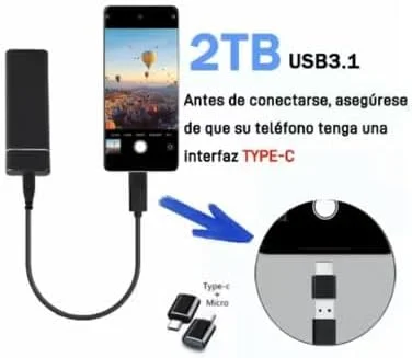 هارد اکسترنال قابل حمل 4 ترابایت، هارد درایوهای مینی SSD، درایوهای اکسترنال حالت جامد، درایو پشتیبان گیری کامپیوتر، پشتیبانی از انتقال داده USB 3.1 به Type-C برای لپ تاپ و کامپیوتر ویندوز XP و مک (4.0 ترابایت)