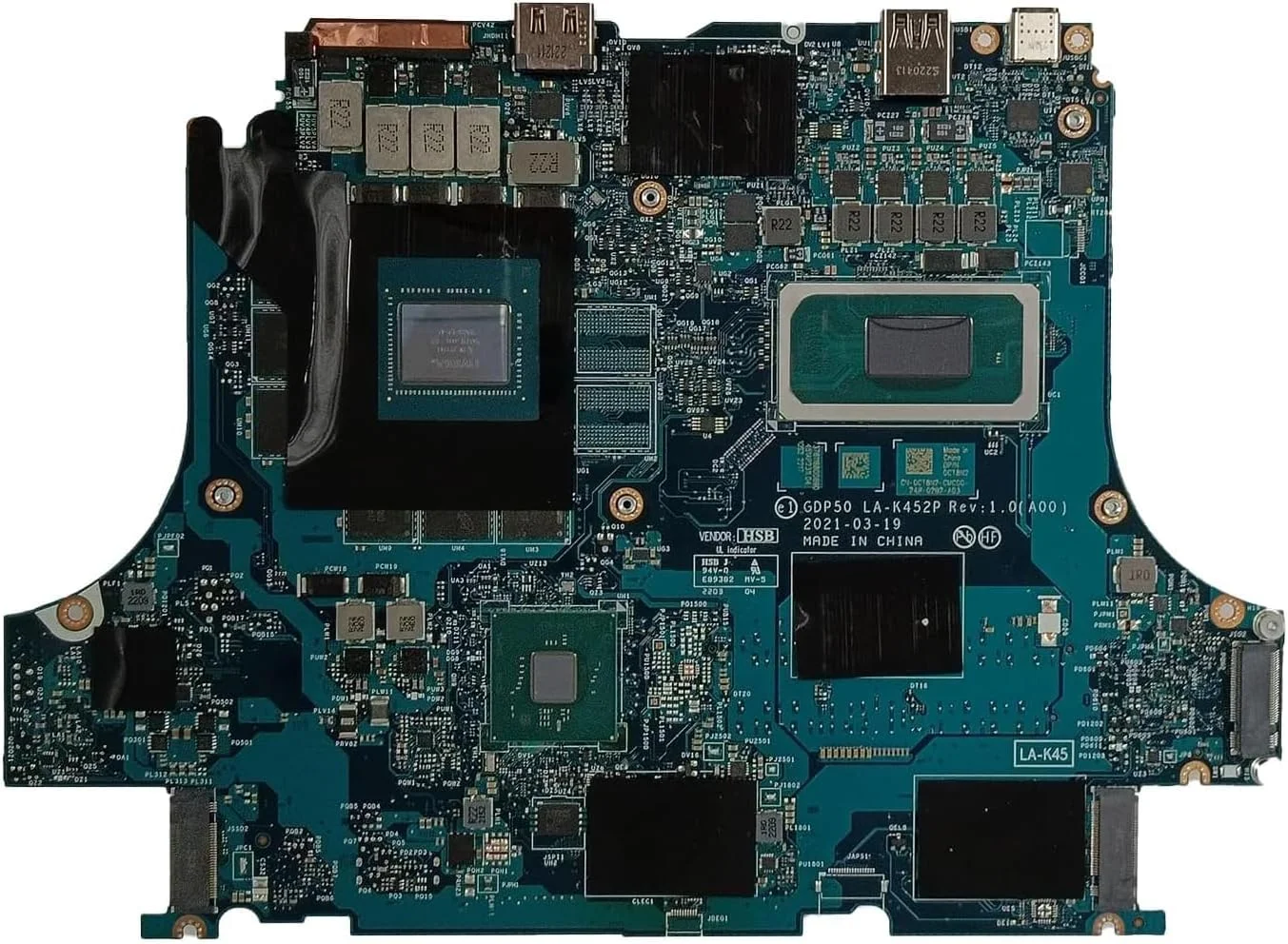 جایگزین مادربرد لپ تاپ دل Alienware M15 R6 مدل 0CT8N2 CT8N2، برد اصلی سیستم GDP50 LA-K452P با پردازنده i5-11400H و کارت گرافیک RTX 3060 6GB جایگزین مادربرد لپ تاپ دل Alienware M15 R6 مدل 0CT8N2 CT8N2، برد اصلی سیستم GDP50 LA-K452P با پردازنده i5-11400H و کارت گرافیک RTX 3060 6GB