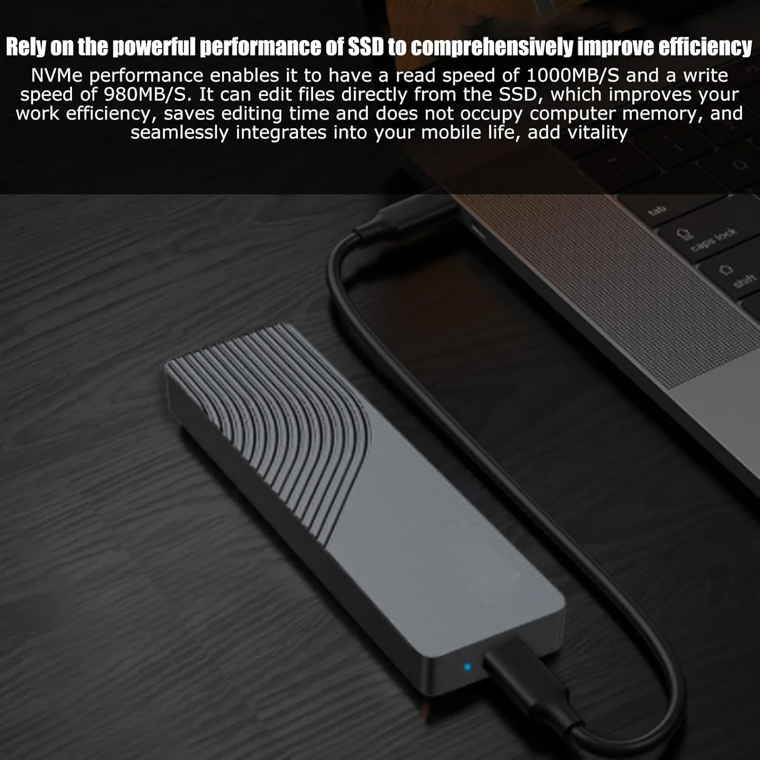 هارد درایو قابل حمل NVMe، درایو حالت جامد موبایل، SSD اکسترنال قابل حمل، درایو حالت جامد پرسرعت قابل حمل برای ویندوز، OS X، لینوکس (256 گیگابایت)