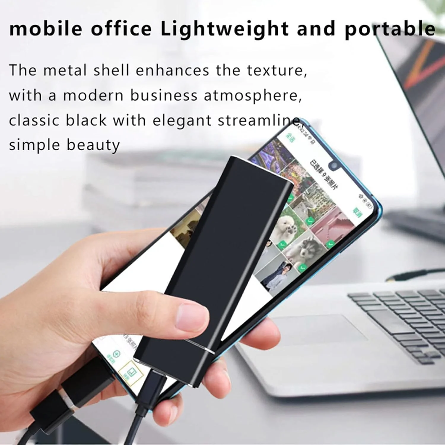 هارد اکسترنال قابل حمل 4 ترابایت، هارد درایوهای مینی SSD، درایوهای اکسترنال حالت جامد، درایو پشتیبان گیری کامپیوتر، پشتیبانی از انتقال داده USB 3.1 به Type-C برای لپ تاپ و کامپیوتر ویندوز XP و مک (4.0 ترابایت)