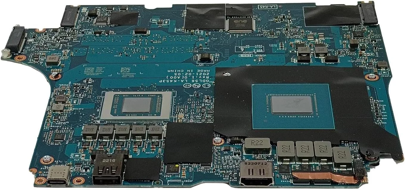 مادربرد جایگزین 0F8CRX F8CRX برای لپ تاپ Dell Alienware M15 R5 مدل GDL56 LA-K453P، پردازنده R7-5800H و کارت گرافیک RTX 3060 6GB