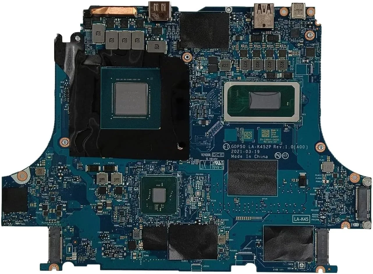 مادربرد جایگزین 036MKP 36MKP برای لپ تاپ Dell Alienware M15 R6 مدل GDP50 LA-K452P، پردازنده i7-11800H و کارت گرافیک RTX 3070 8GB