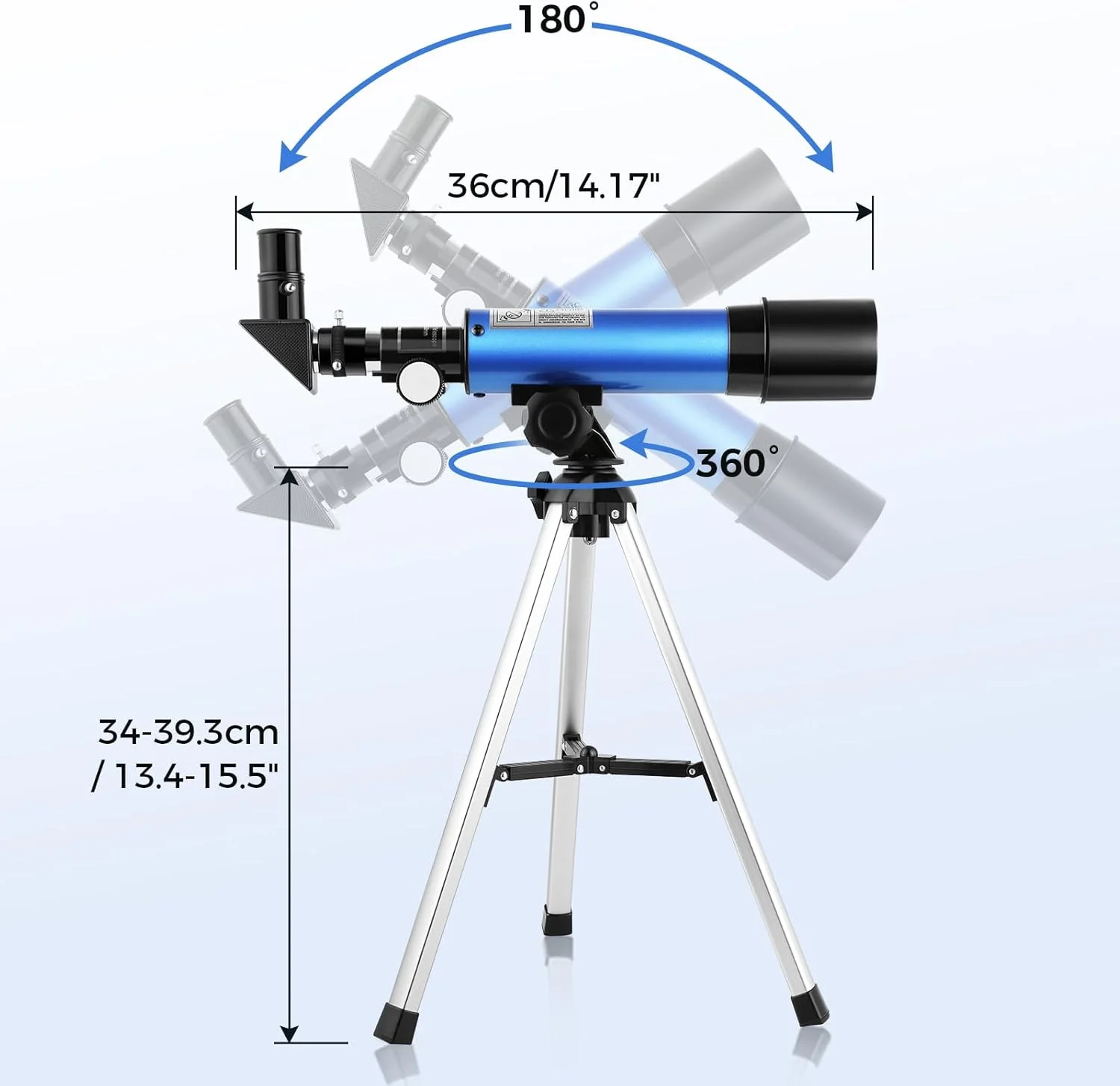 تلسکوپ Cowiewie برای کودکان، تلسکوپ های فضایی بیرونی برای مبتدیان نجوم، شامل دو چشمی، تلسکوپ انکساری قابل حمل با سه پایه، هدیه