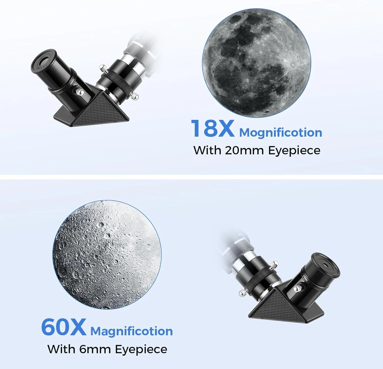 تلسکوپ Cowiewie برای کودکان، تلسکوپ های فضایی بیرونی برای مبتدیان نجوم، شامل دو چشمی، تلسکوپ انکساری قابل حمل با سه پایه، هدیه