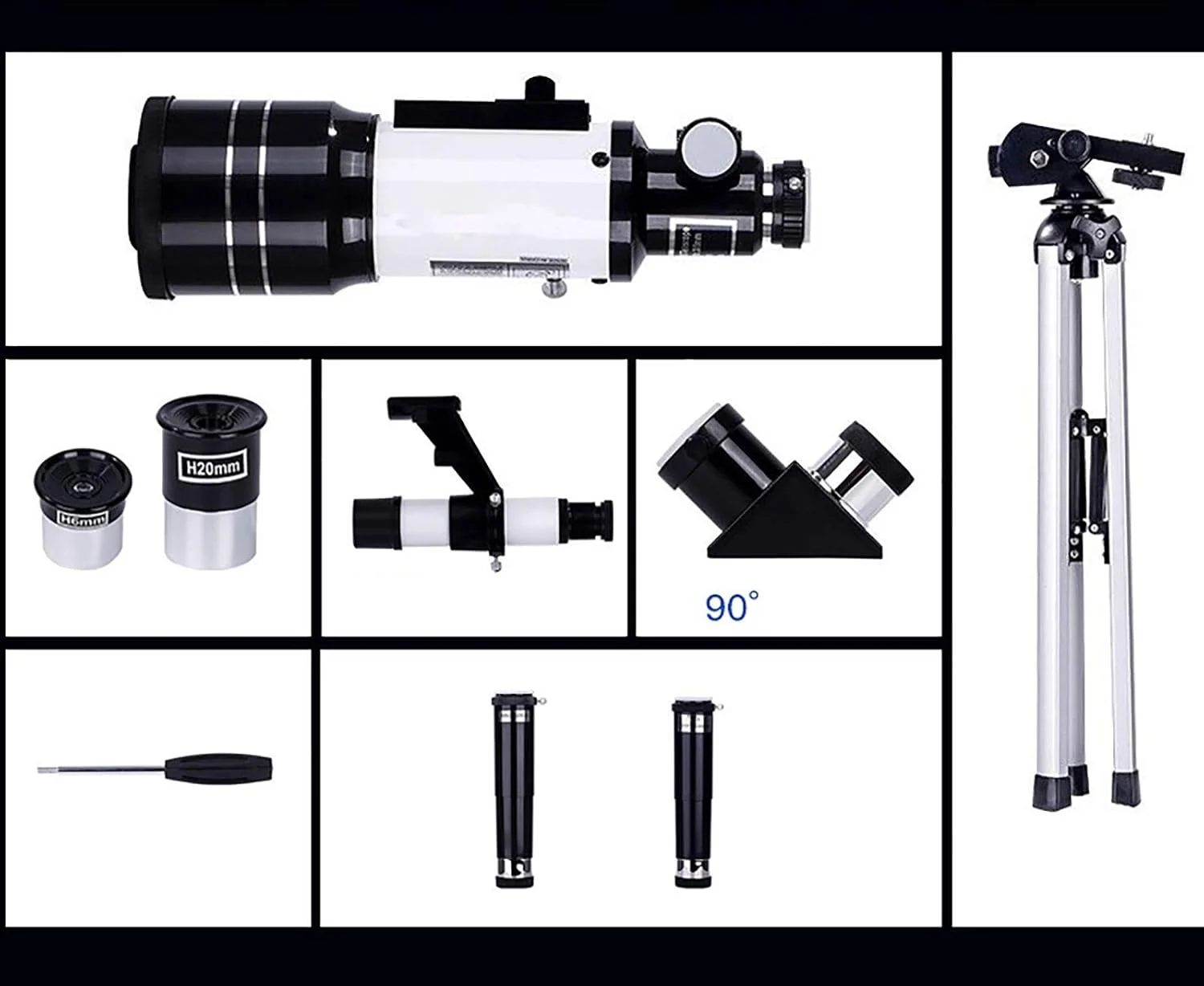 تلسکوپ مناسب برای نجوم، تلسکوپ نجومی مناسب، تلسکوپ شکستی نجومی 70 میلی‌متری HD، تک‌چشمی مناسب
