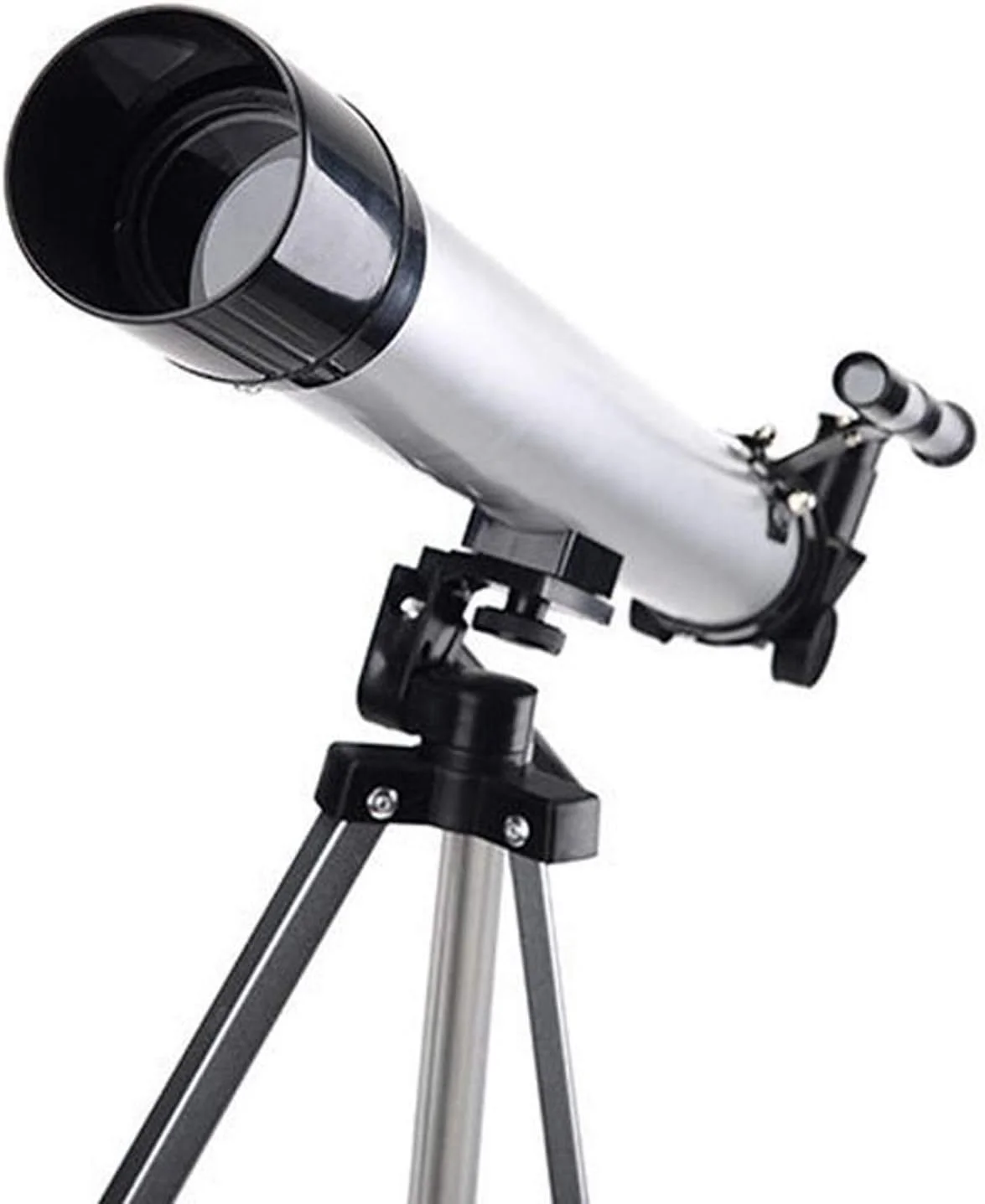 تلسکوپ رفراکتوری مناسب برای نجوم بزرگسالان، طول کانونی 600 میلی‌متر، دیافراگم 50 میلی‌متر، تلسکوپ مسافرتی قابل حمل با سه‌پایه، و F