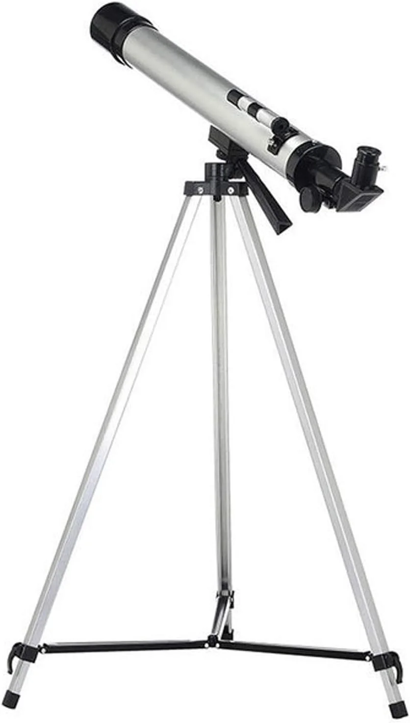 تلسکوپ رفراکتوری مناسب برای نجوم بزرگسالان، طول کانونی 600 میلی‌متر، دیافراگم 50 میلی‌متر، تلسکوپ مسافرتی قابل حمل با سه‌پایه، و F