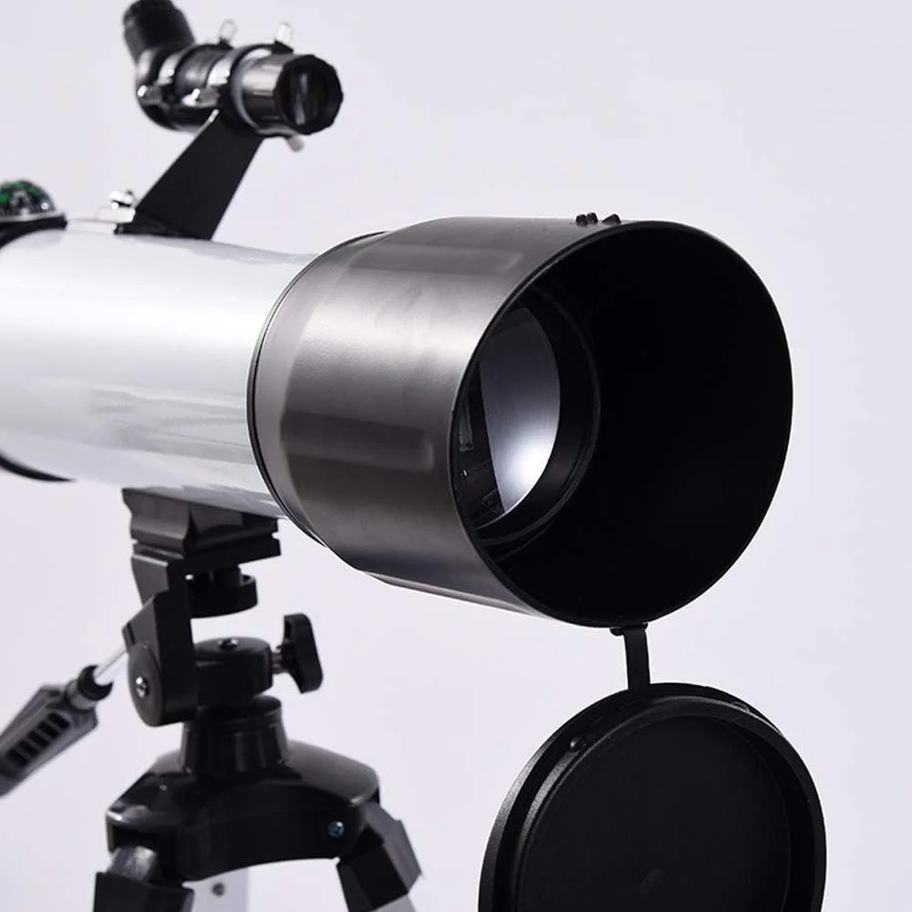 تلسکوپ رفراکتور نجومی با دهانه 80 میلی‌متری و فاصله کانونی 500 میلی‌متری AZ به همراه آداپتور تلفن هوشمند و سه پایه، مناسب برای افراد مبتدی