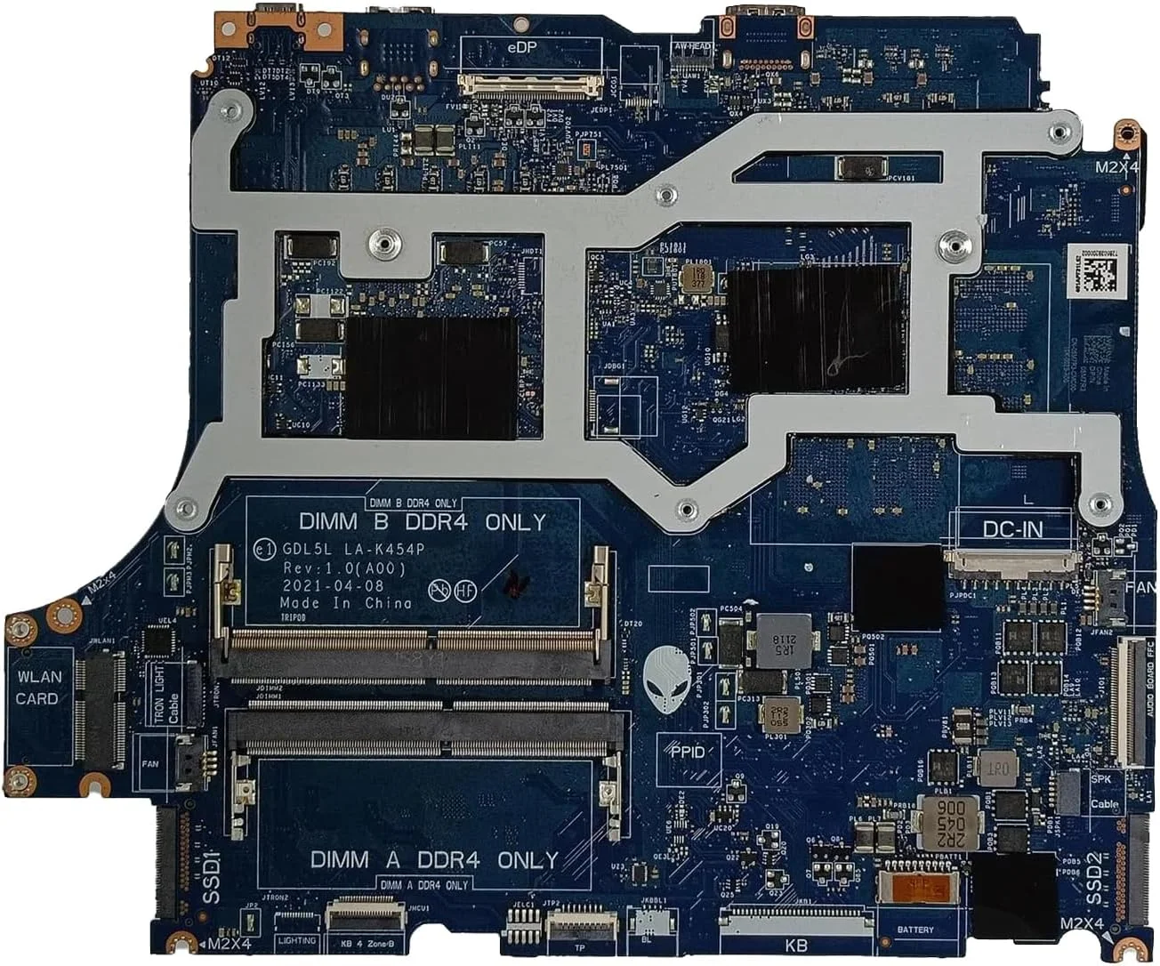 مادربرد جایگزین 05M7R3 5M7R3 برای لپ تاپ De ll Alienware M15 R5 مدل GDL5L LA-K454P، دارای پردازنده R7-5800H و کارت گرافیک RTX 3050 Ti با حافظه 4 گیگابایت، بدون رابط اتصال کیبورد مادربرد جایگزین 05M7R3 5M7R3 برای لپ تاپ De ll Alienware M15 R5 مدل GDL5L LA-K454P، دارای پردازنده R7-5800H و کارت گرافیک RTX 3050 Ti با حافظه 4 گیگابایت، بدون رابط اتصال کیبورد