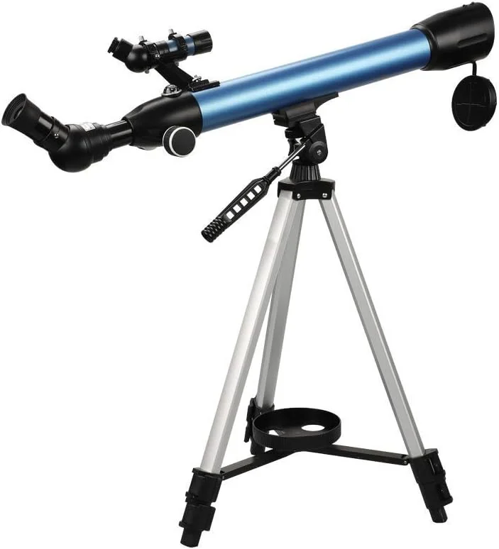 تلسکوپ با کاربری آسان، دهانه 50 میلی‌متری، تلسکوپ شکستنی نجومی 600 میلی‌متری، تلسکوپ با کاربری آسان با چرخش کامل چشمی، مناسب برای نجوم با تلفن هوشمند