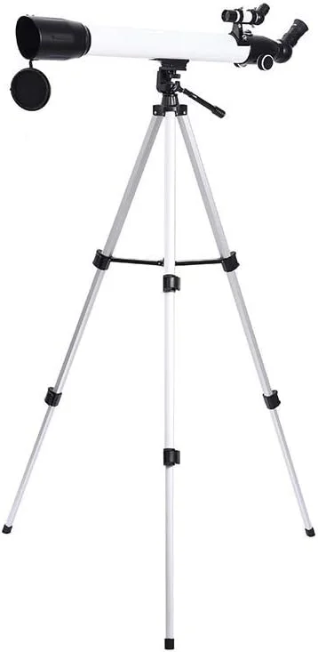 تلسکوپ مناسب برای بزرگسالان و مبتدیان، دهانه 60 میلی‌متری، 700 میلی‌متری AZ، تلسکوپ شکستنی نجومی جمع و جور مناسب با آداپتور تلفن هوشمند و سه پایه BAK4 Pris