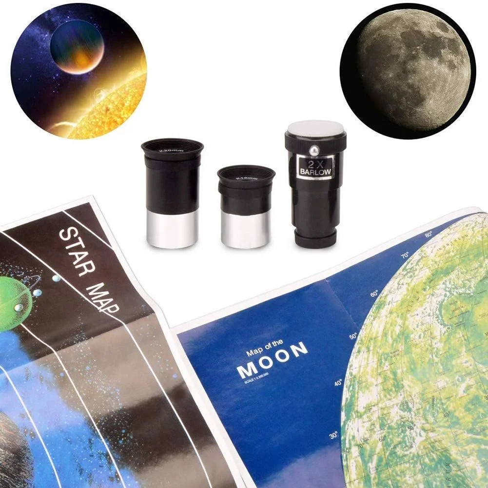 تلسکوپ کودکان برای مبتدیان نجوم، تلسکوپ مسافرتی شکستی قابل حمل 70 میلی‌متری برای کمپینگ - ایده آل برای کاوش فضا، ماه و ستارگان توسط کودکان