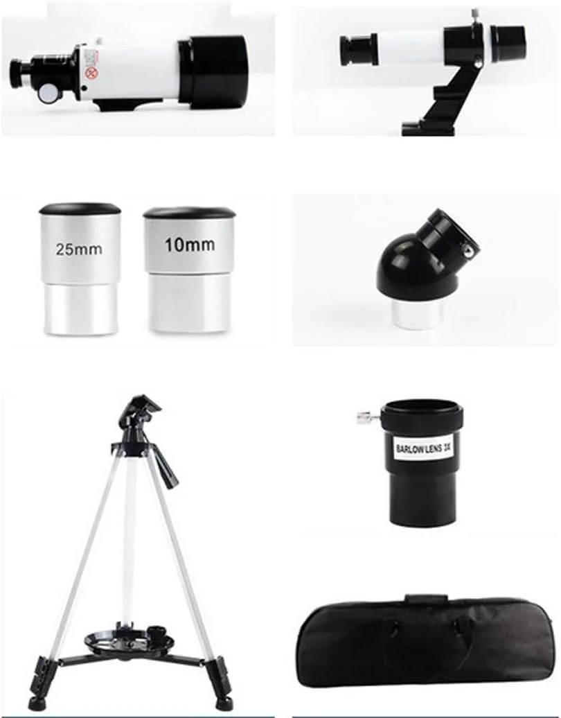 تلسکوپ نجومی برای کودکان، بزرگسالان و مبتدیان، با فاصله کانونی 700 میلی‌متر، شکست نور و بزرگنمایی 234 برابر، با برد رانندگی و پوشش کامل شیشه ای