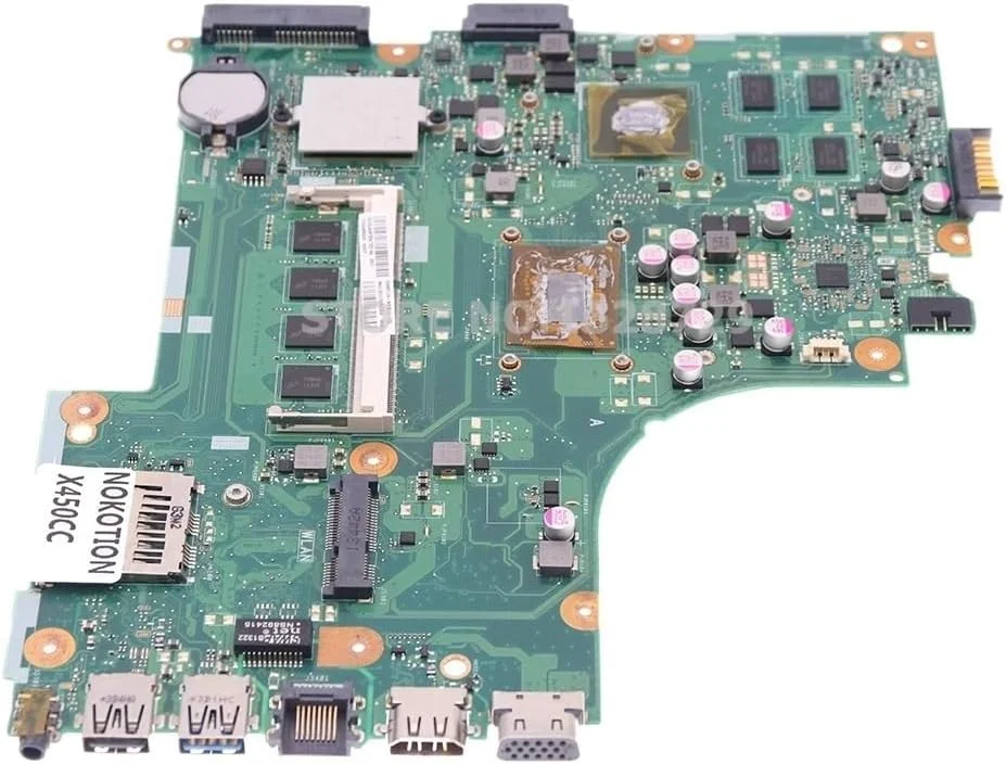 مادربرد X450CC برای لپ تاپ های X459CC X450CC X450C X450 با پردازنده SR0N6 I7-3517U، رم 4 گیگابایتی و پردازنده گرافیکی GT720M مادربرد X450CC برای لپ تاپ های X459CC X450CC X450C X450 با پردازنده SR0N6 I7-3517U، رم 4 گیگابایتی و پردازنده گرافیکی GT720M