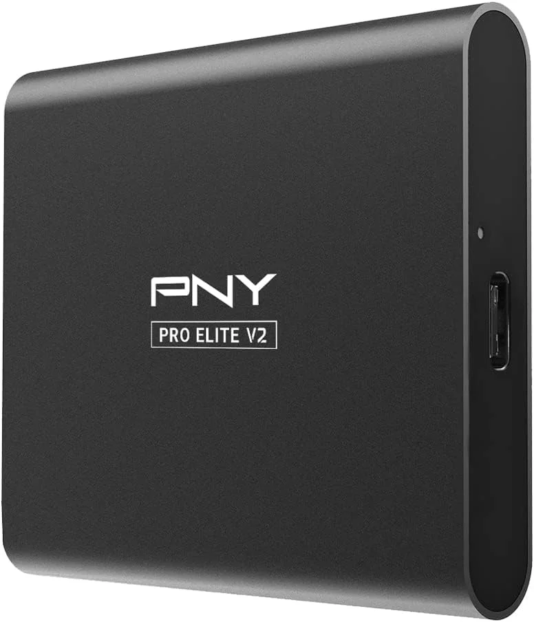 درایو حالت جامد (SSD) قابل حمل PNY Pro Elite V2 با ظرفیت 1 ترابایت، USB 3.2 Gen 2x1 Type-C – (PSD0CS2160-1TB-RB)
