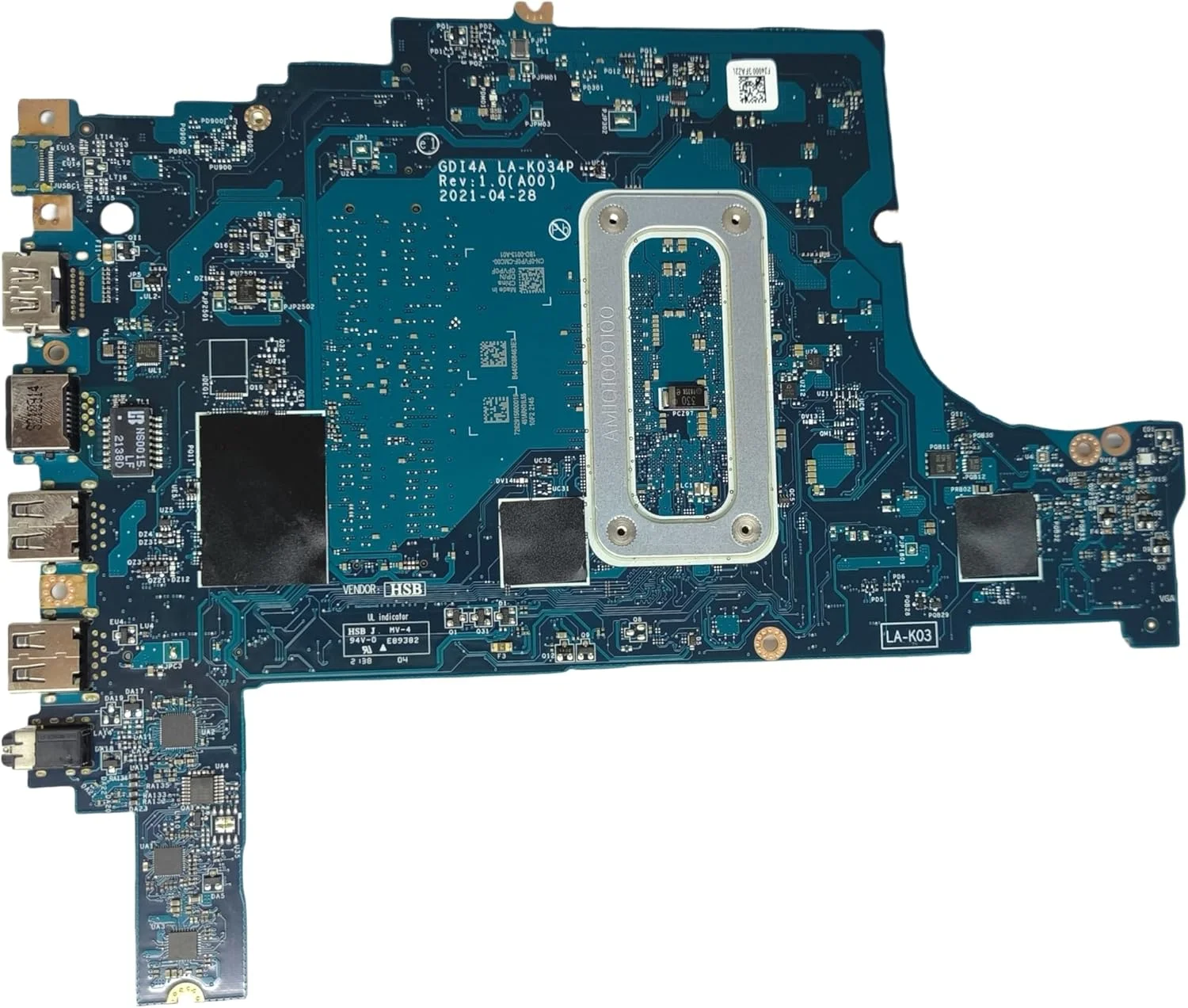 مادربرد جایگزین لپ تاپ GDI4A LA-K034P برای Dell Vostro 3400 با پردازنده Pentium Gold 7505، شماره قطعه 0FVP0F FVP0F