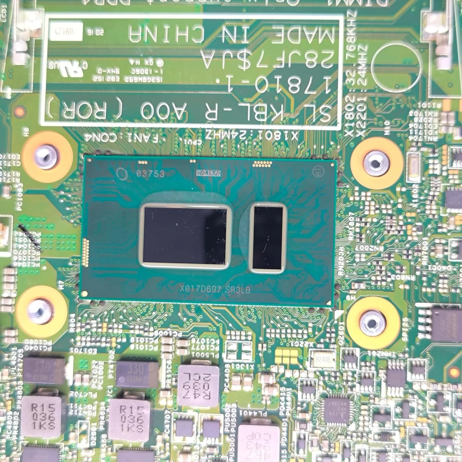 مادربرد جایگزین لپ تاپ مدل SLKBL-RA00 (ROR) 17810-1 مناسب برای Dell Latitude 3390 2-in-1 با پردازنده I5-8250U، شماره قطعه 0K3GFH K3GFH