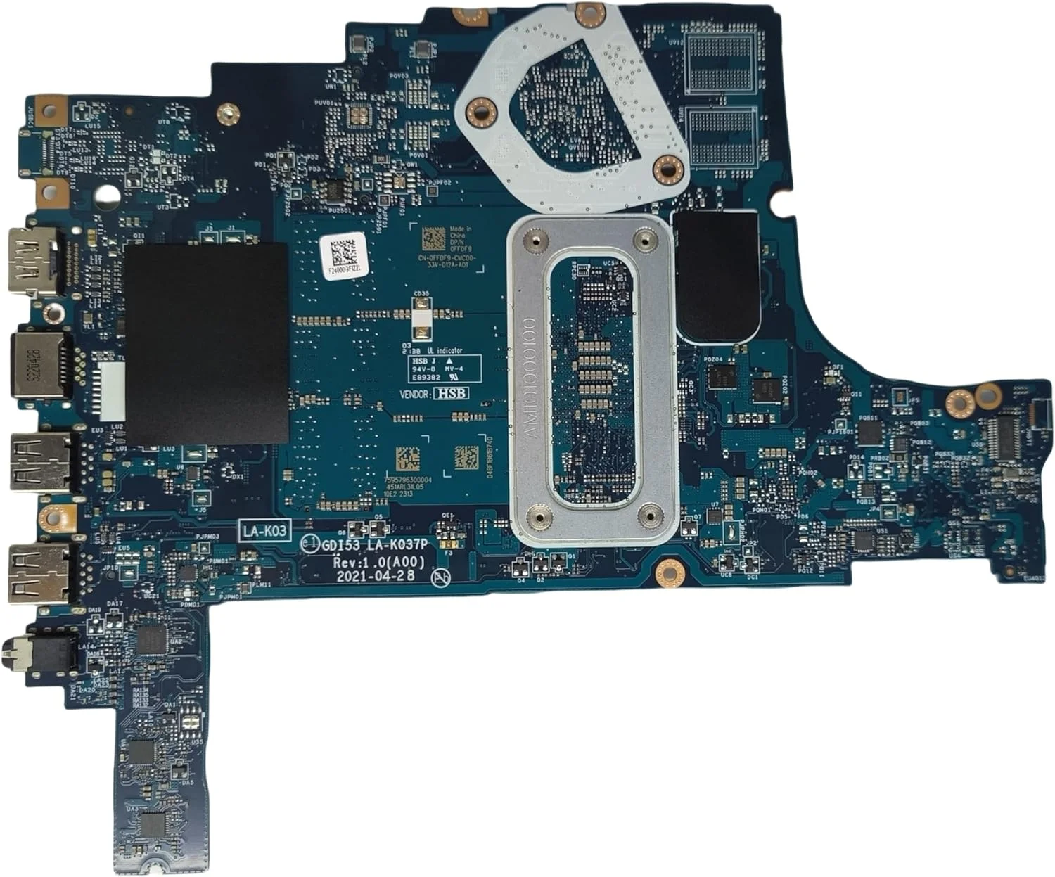 مادربرد جایگزین لپ تاپ GDI53 LA-K037P برای Dell Vostro 3405، برد اصلی سیستم با پردازنده R3-3250U، شماره قطعه 0FFDF9 FFDF9