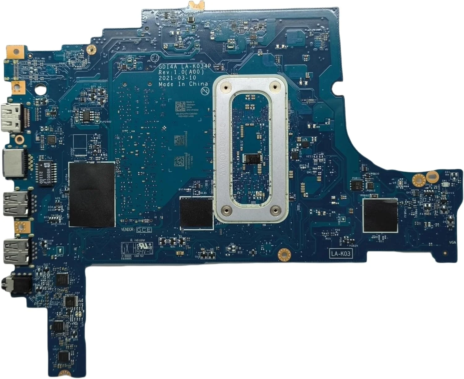 مادربرد جایگزین لپ تاپ GDI4A LA-K034P برای Dell Vostro 3400، پردازنده Pentium 7505، شماره قطعه 07C1PH 7C1PH