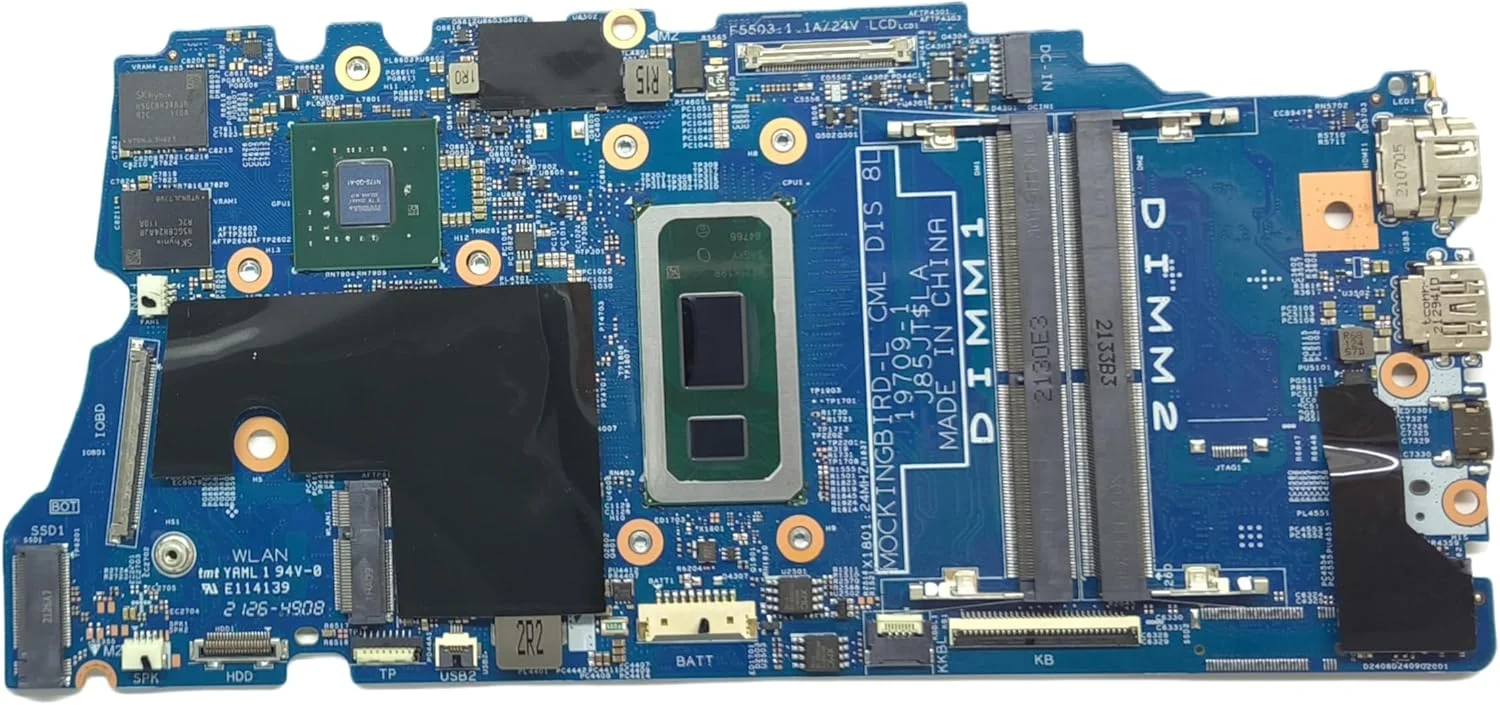 برد اصلی جایگزین لپ تاپ مدل MOCKINGBIRD-L CML DIS 8L 19709-1 برای Dell Latitude 3410 با پردازنده i5-10210U و گرافیک MX230 2G، شماره قطعه 03C8WJ 3C8WJ